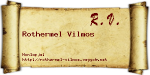 Rothermel Vilmos névjegykártya