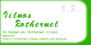 vilmos rothermel business card